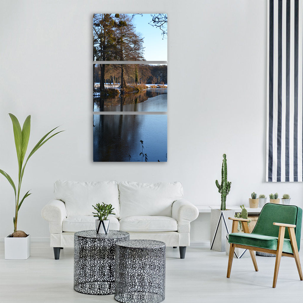 black forest winter stretch Vertical Canvas Wall Art