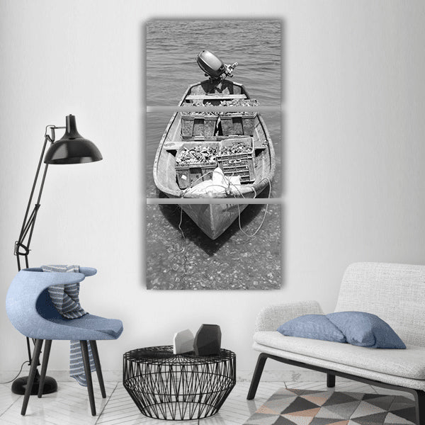 Boat transport vehicle Vertical Canvas Wall Art