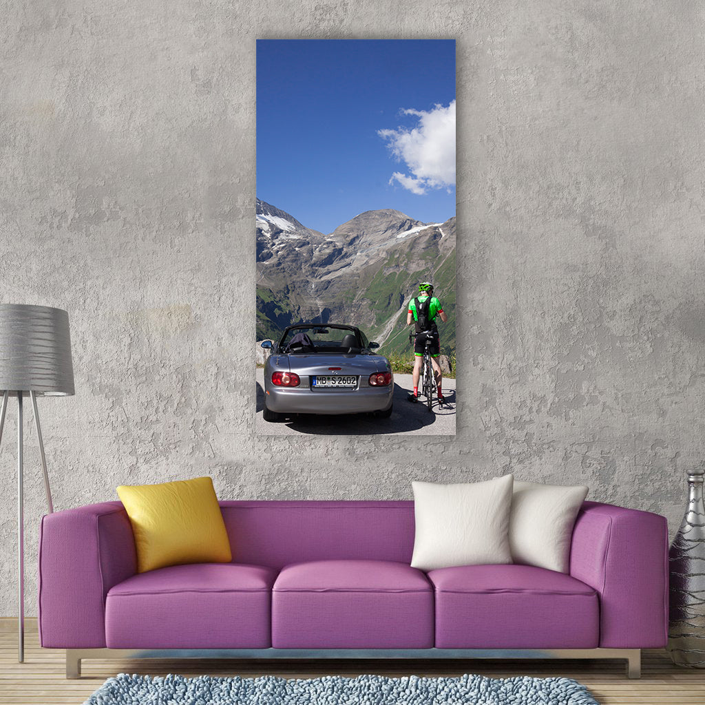 Break pass high alpine road Vertical Canvas Wall Art