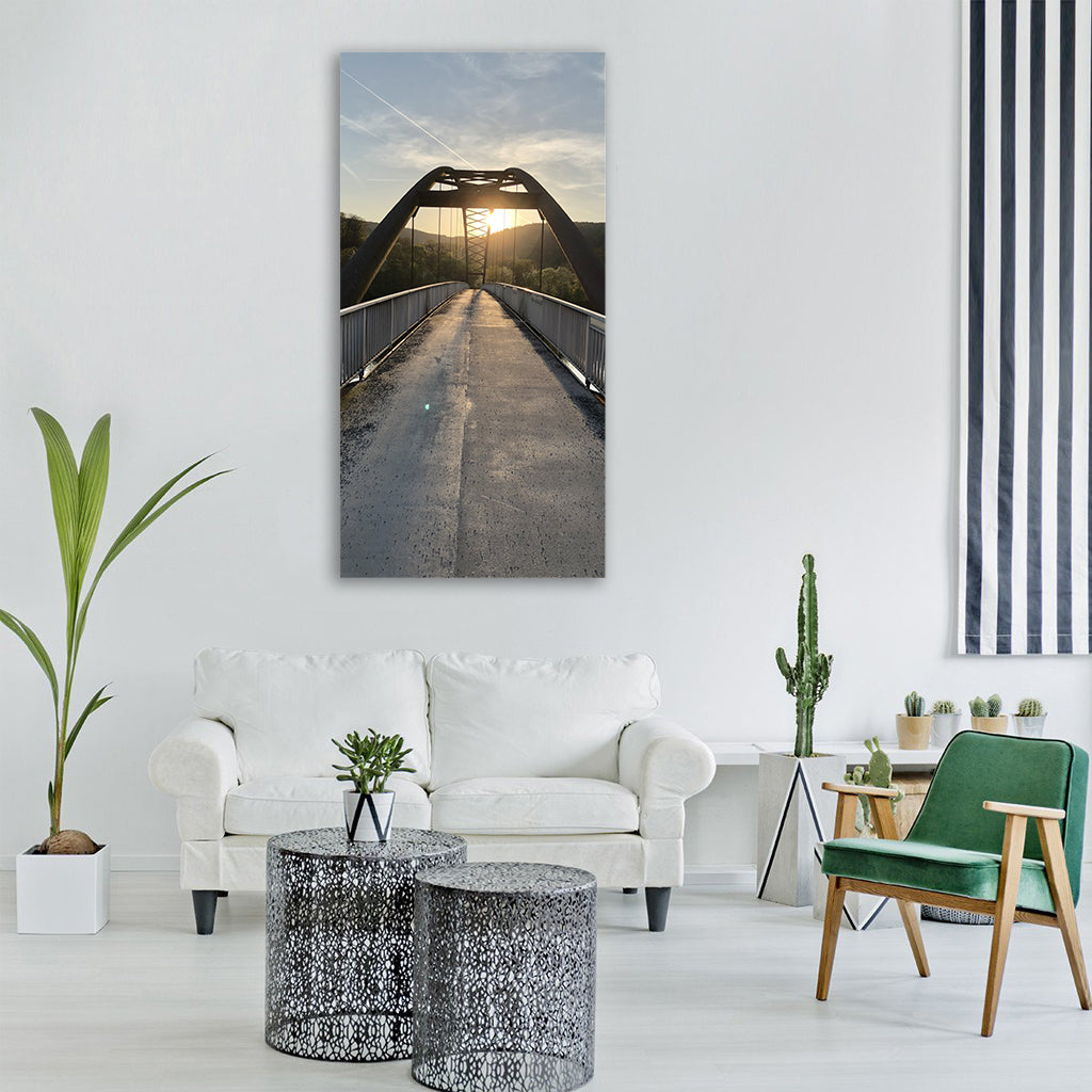 bridge sunset arch dusk Vertical Canvas Wall Art