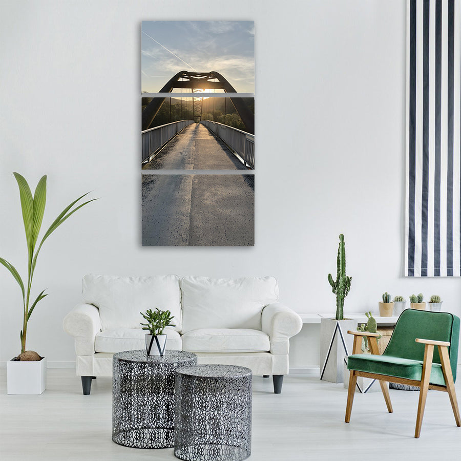 bridge sunset arch dusk Vertical Canvas Wall Art
