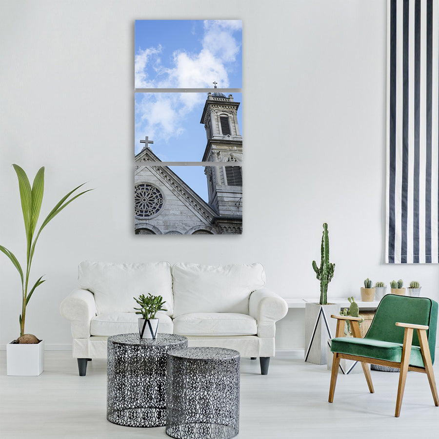 building religion church buildings Vertical Canvas Wall Art
