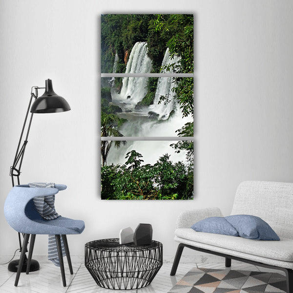 Cataratas do iguaçu brazil waterfall Vertical Canvas Wall Art