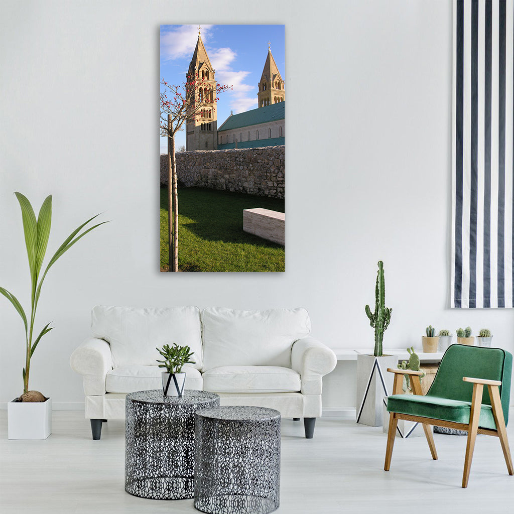 cathedral spring pécs Vertical Canvas Wall Art