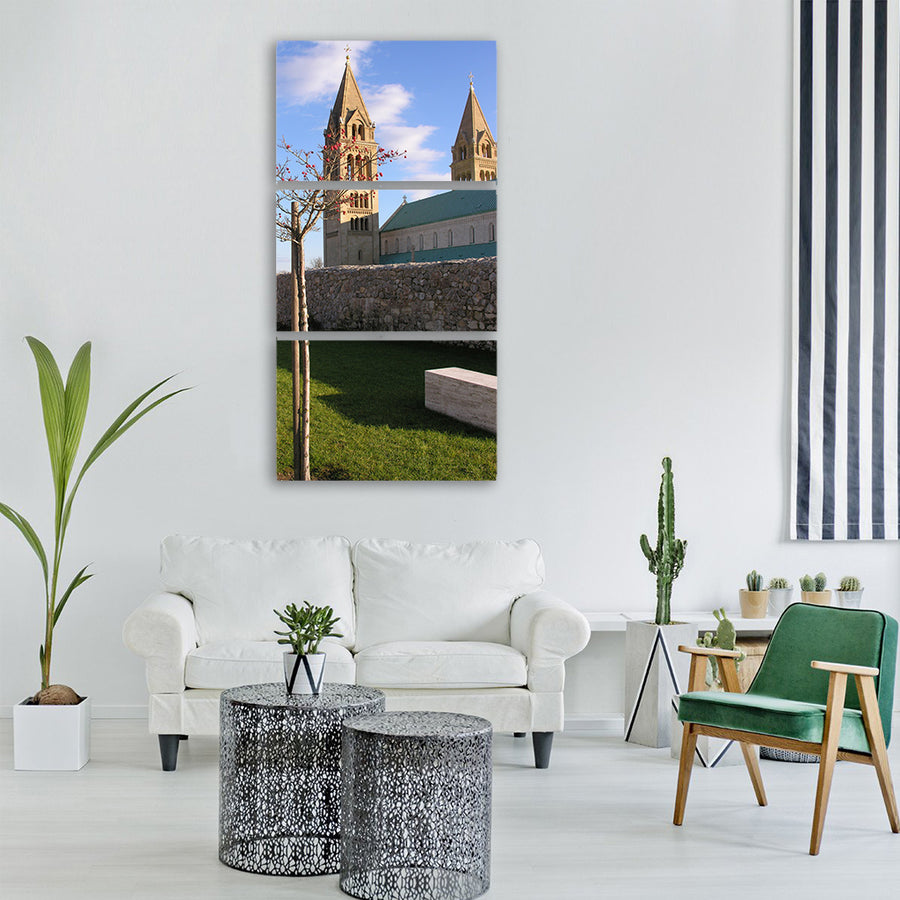 cathedral spring pécs Vertical Canvas Wall Art