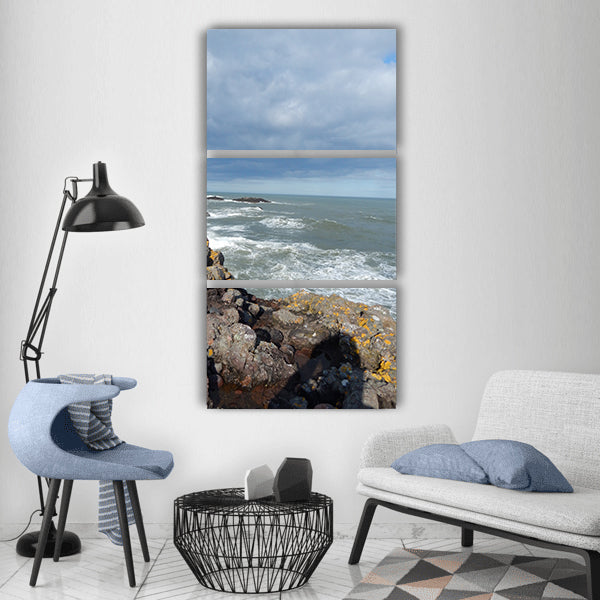 Catterline beach aberdeenshire Vertical Canvas Wall Art
