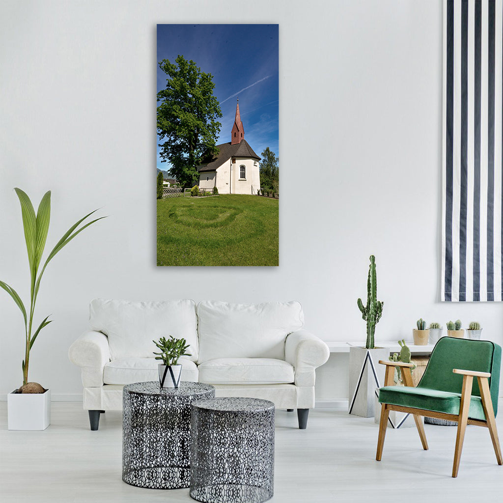 chapel nature church god Vertical Canvas Wall Art