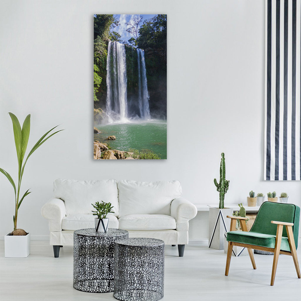 chiapas méxico nature jungle river Vertical Canvas Wall Art