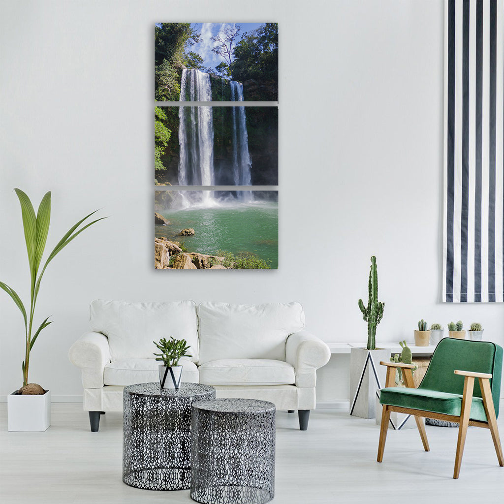 chiapas méxico nature jungle river Vertical Canvas Wall Art