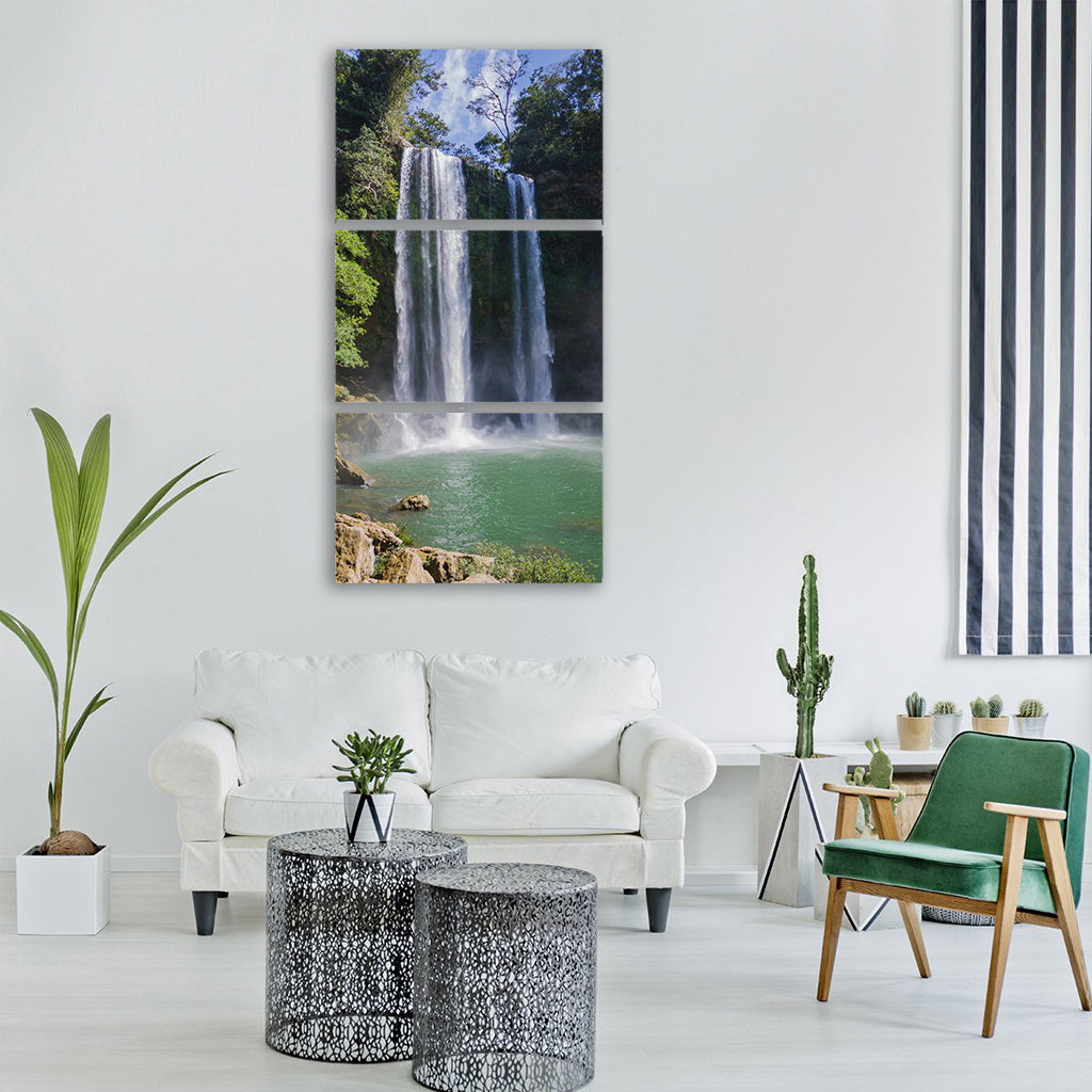 chiapas méxico nature jungle river Vertical Canvas Wall Art