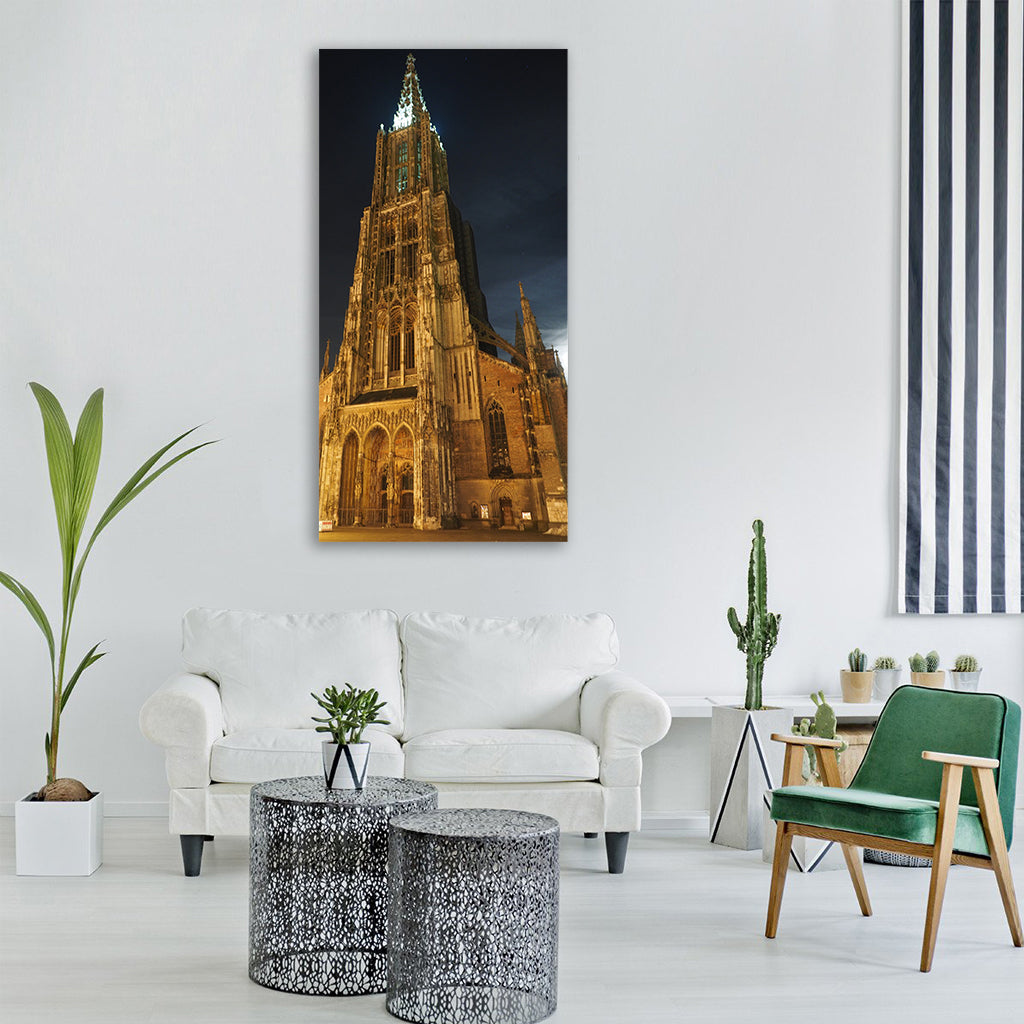 christmas christmas lights münster Vertical Canvas Wall Art