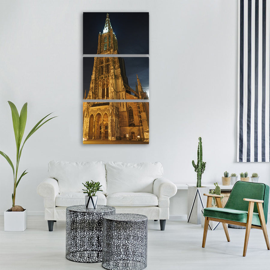 christmas christmas lights münster Vertical Canvas Wall Art