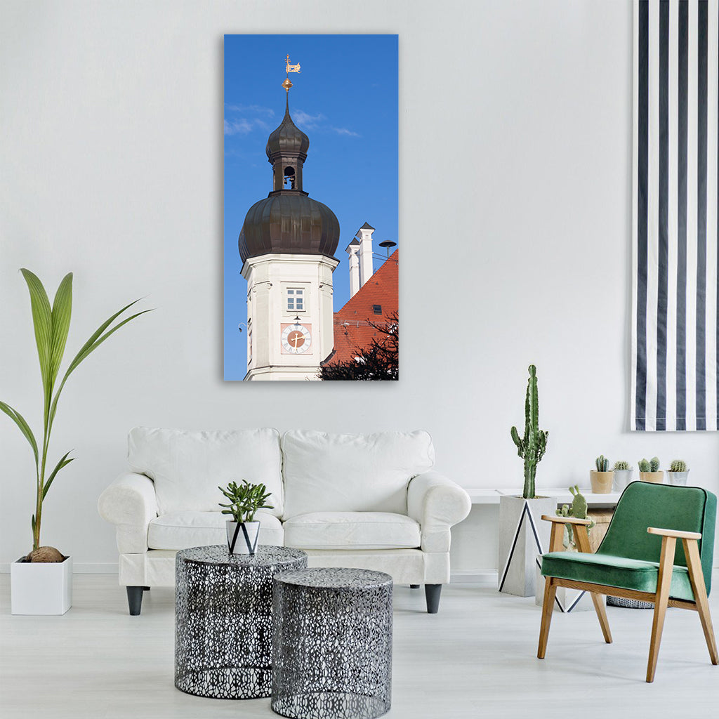 church steeple christianity Vertical Canvas Wall Art