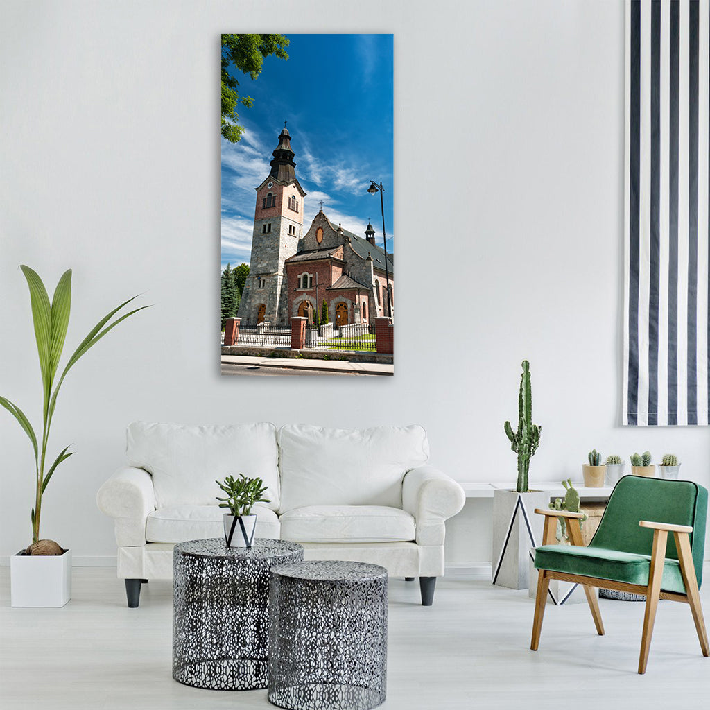 church poland city blue sky Vertical Canvas Wall Art