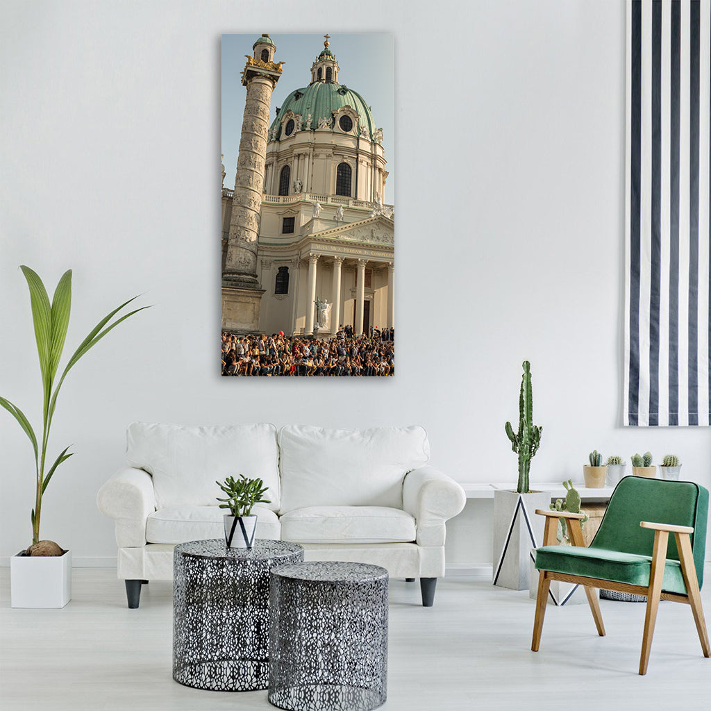 church city human much summer Vertical Canvas Wall Art