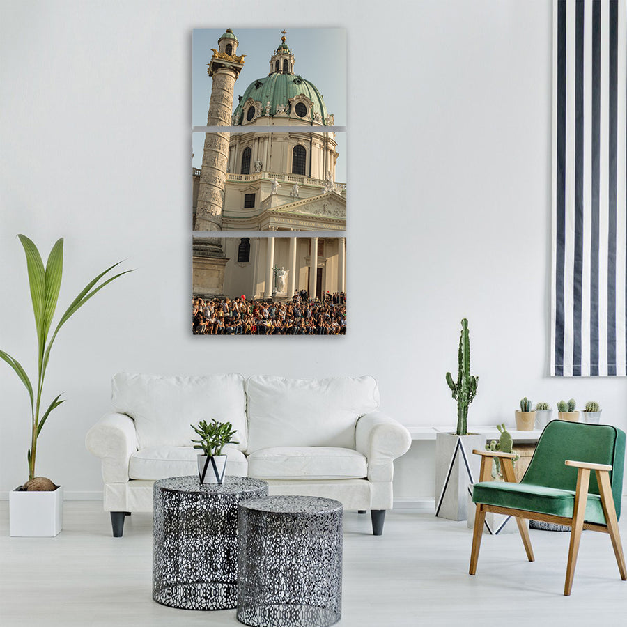 church city human much summer Vertical Canvas Wall Art