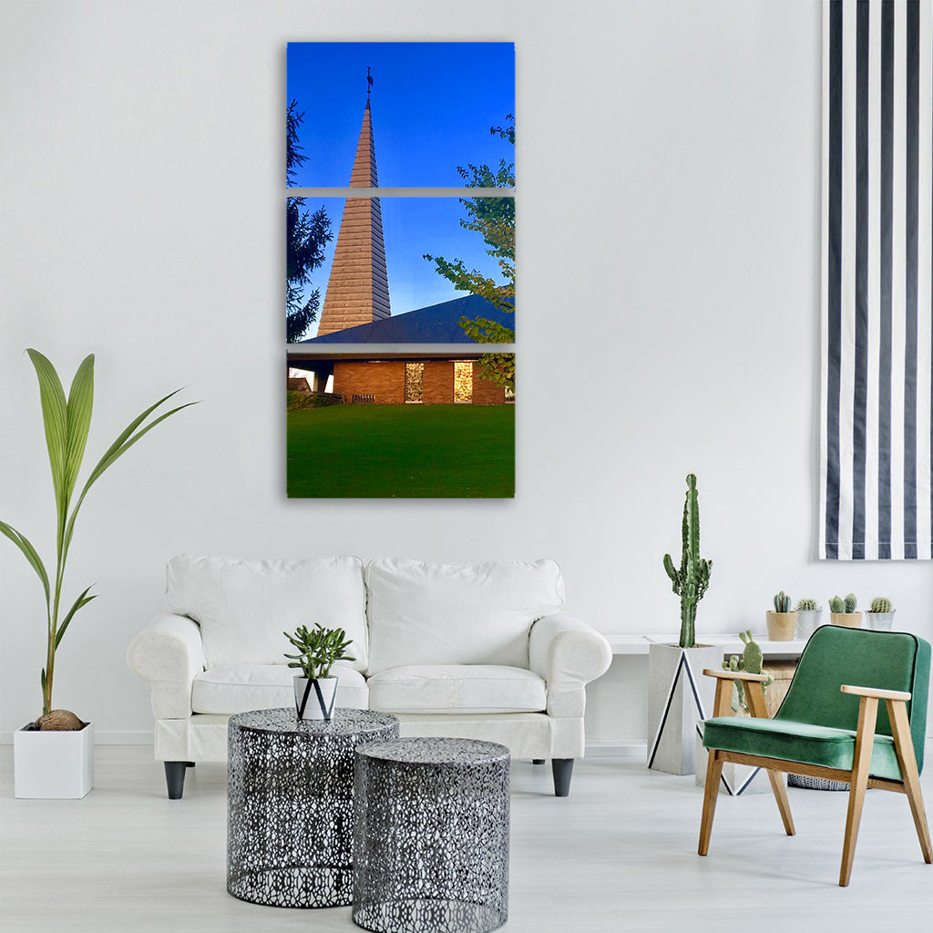 church zollikon chapel summer sky Vertical Canvas Wall Art