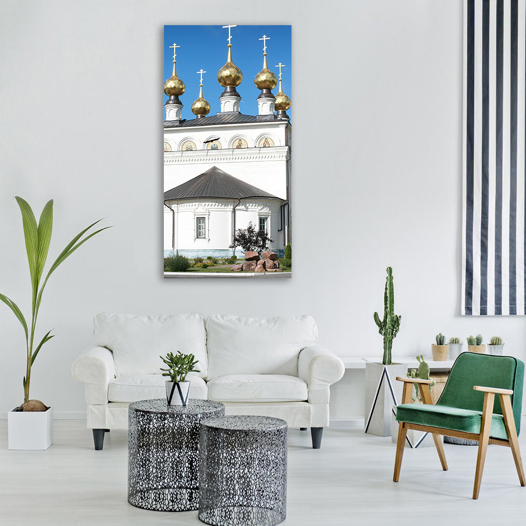 church summer sun building city Vertical Canvas Wall Art