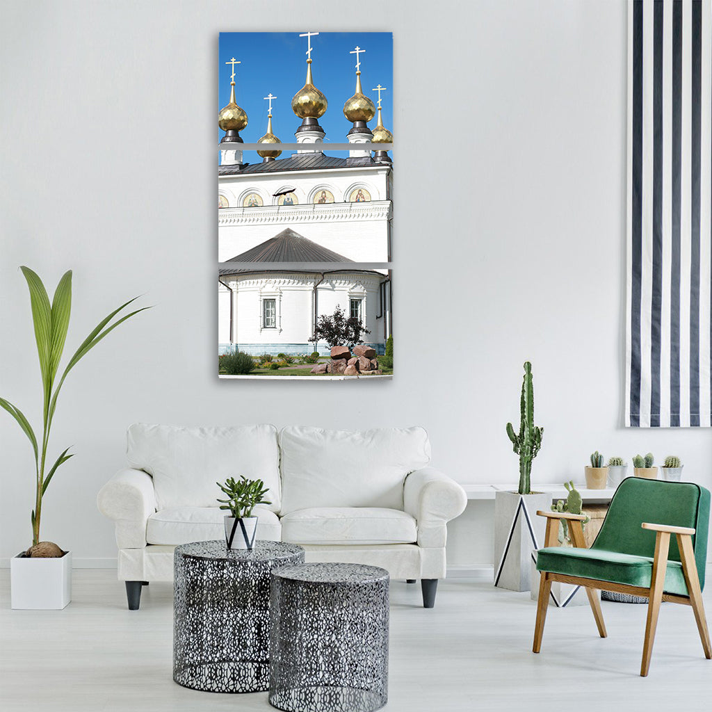 church summer sun building city Vertical Canvas Wall Art