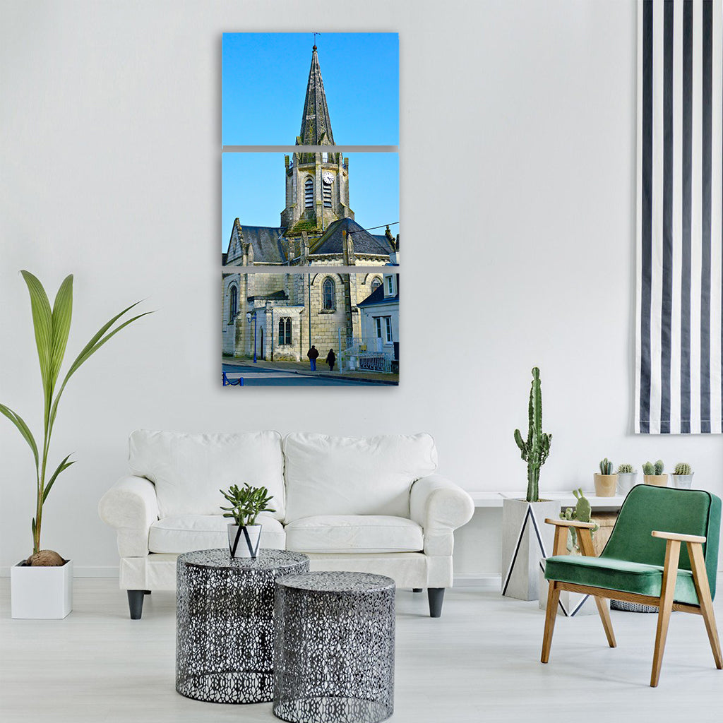 church bell tower region france Vertical Canvas Wall Art