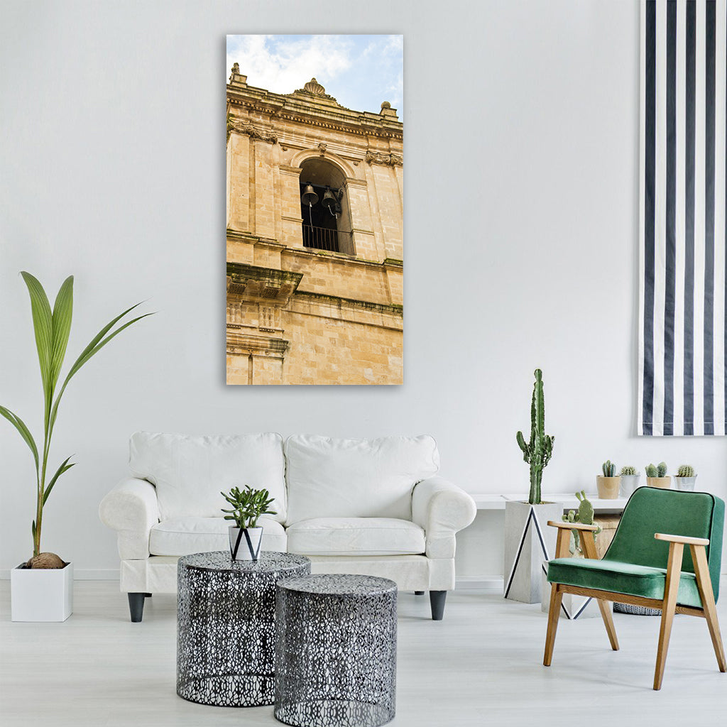 church tower baroque sicily italy Vertical Canvas Wall Art