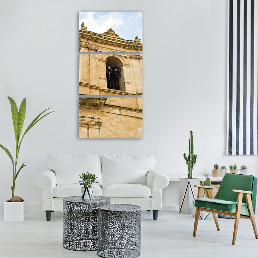 church tower baroque sicily italy Vertical Canvas Wall Art