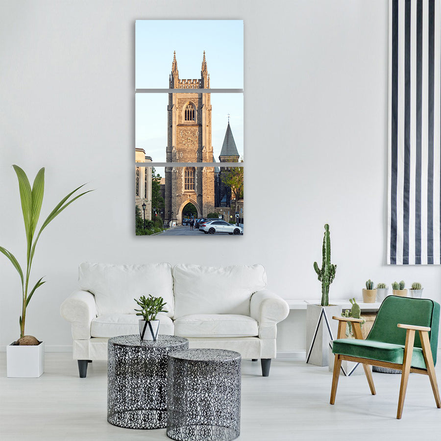 clock tower university architecture Vertical Canvas Wall Art