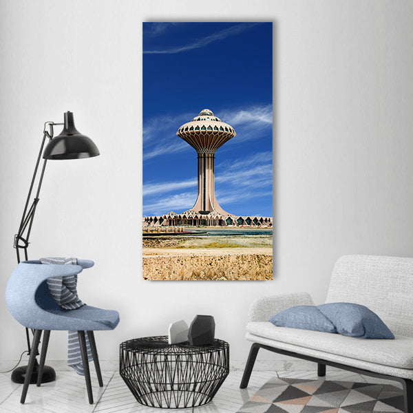 Cloud building portrait Vertical Canvas Wall Art