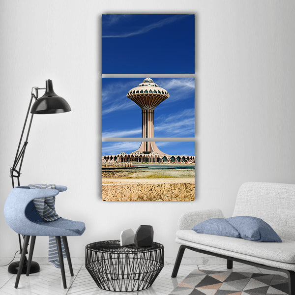 Cloud building portrait Vertical Canvas Wall Art