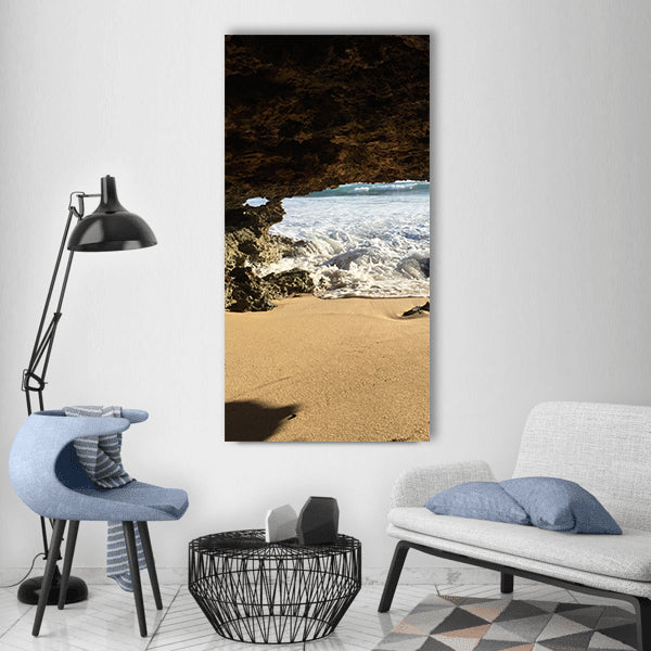 Coast beach vacations bay sea Vertical Canvas Wall Art