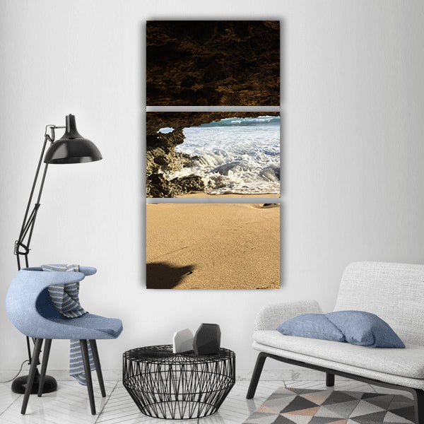 Coast beach vacations bay sea Vertical Canvas Wall Art