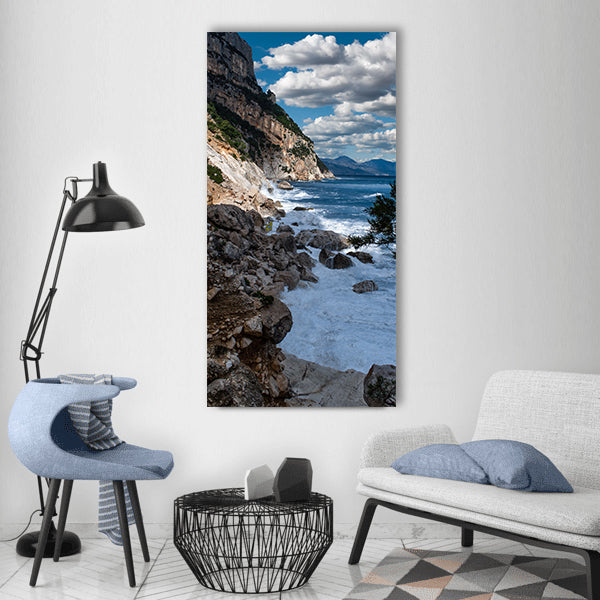 Coast nature sea beach ocean Vertical Canvas Wall Art