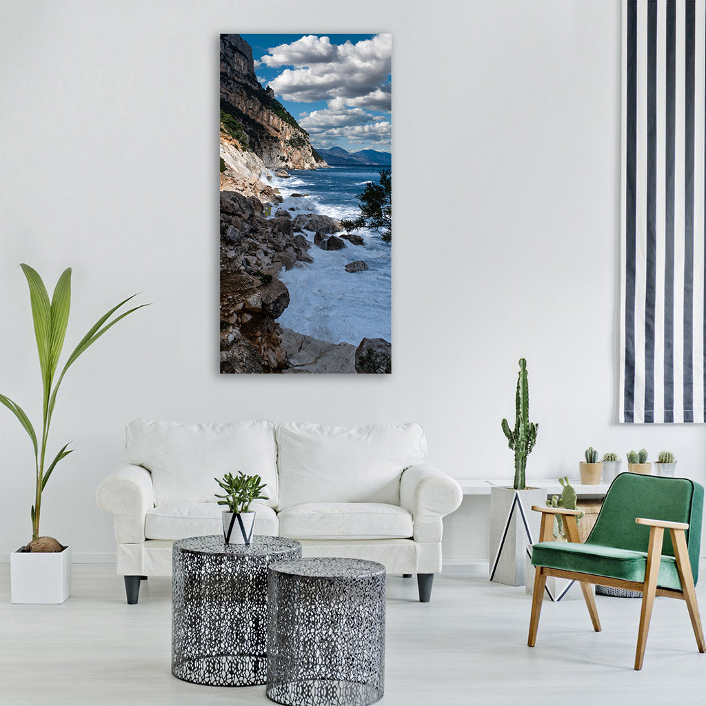coast nature sea beach ocean Vertical Canvas Wall Art