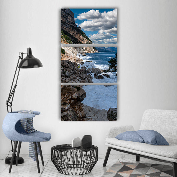 Coast nature sea beach ocean Vertical Canvas Wall Art