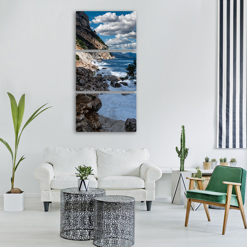 coast nature sea beach ocean Vertical Canvas Wall Art
