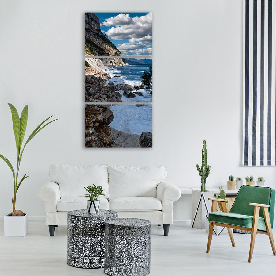 coast nature sea beach ocean Vertical Canvas Wall Art