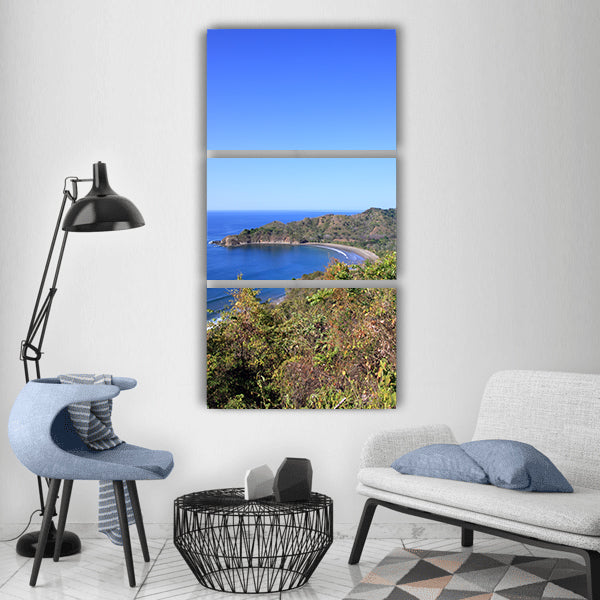 Coast beach sea costa rica bank Vertical Canvas Wall Art