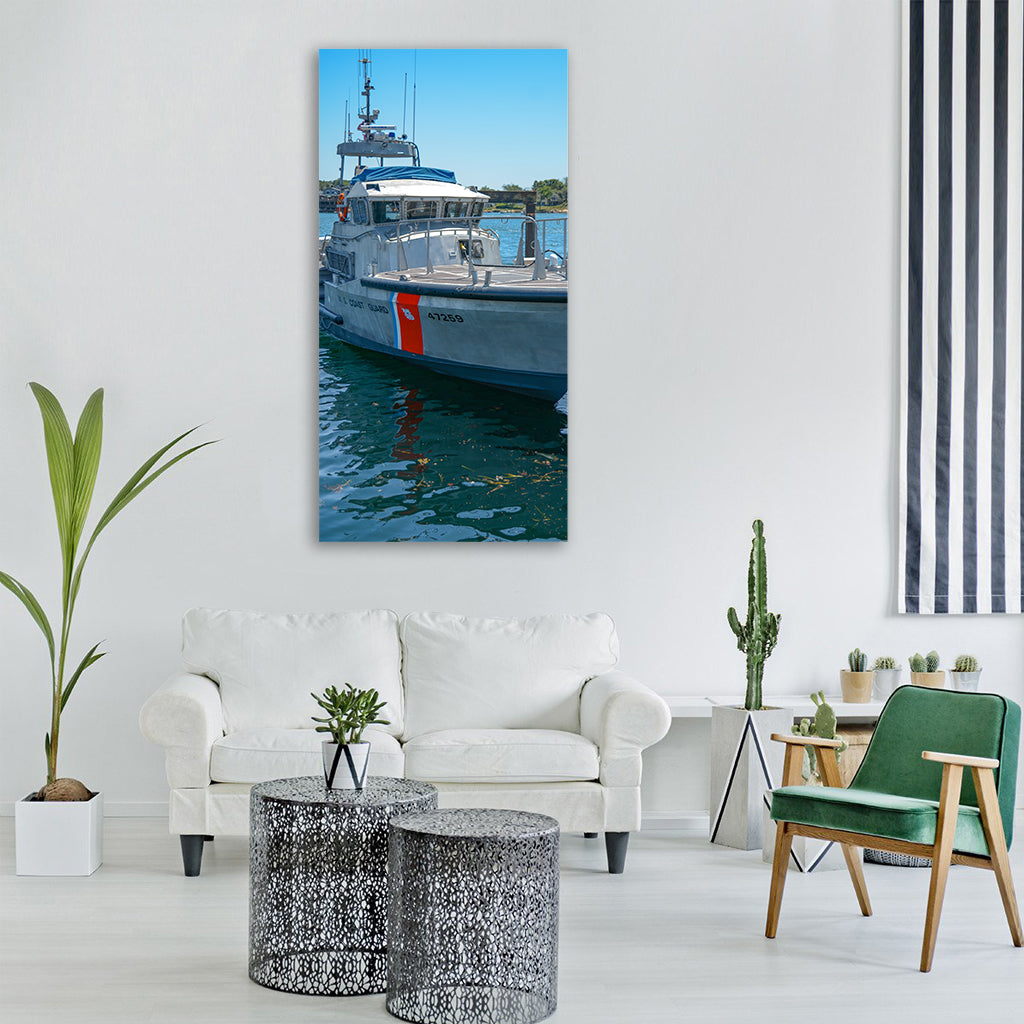 coast guard boat gloucester ma Vertical Canvas Wall Art