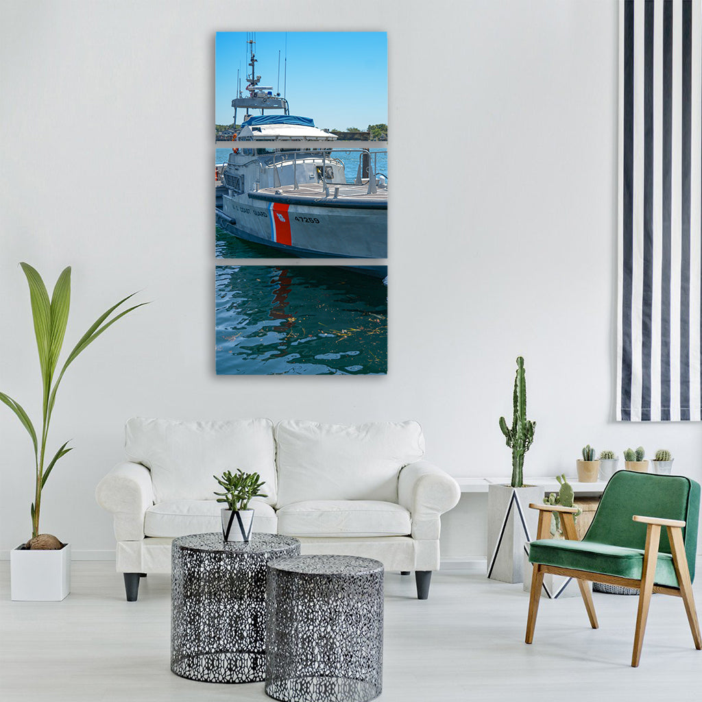 coast guard boat gloucester ma Vertical Canvas Wall Art