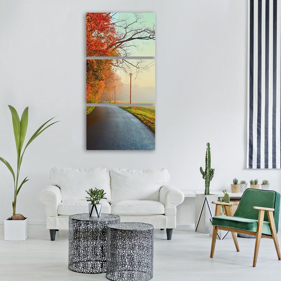 colorful leaves fall foliage yellow Vertical Canvas Wall Art
