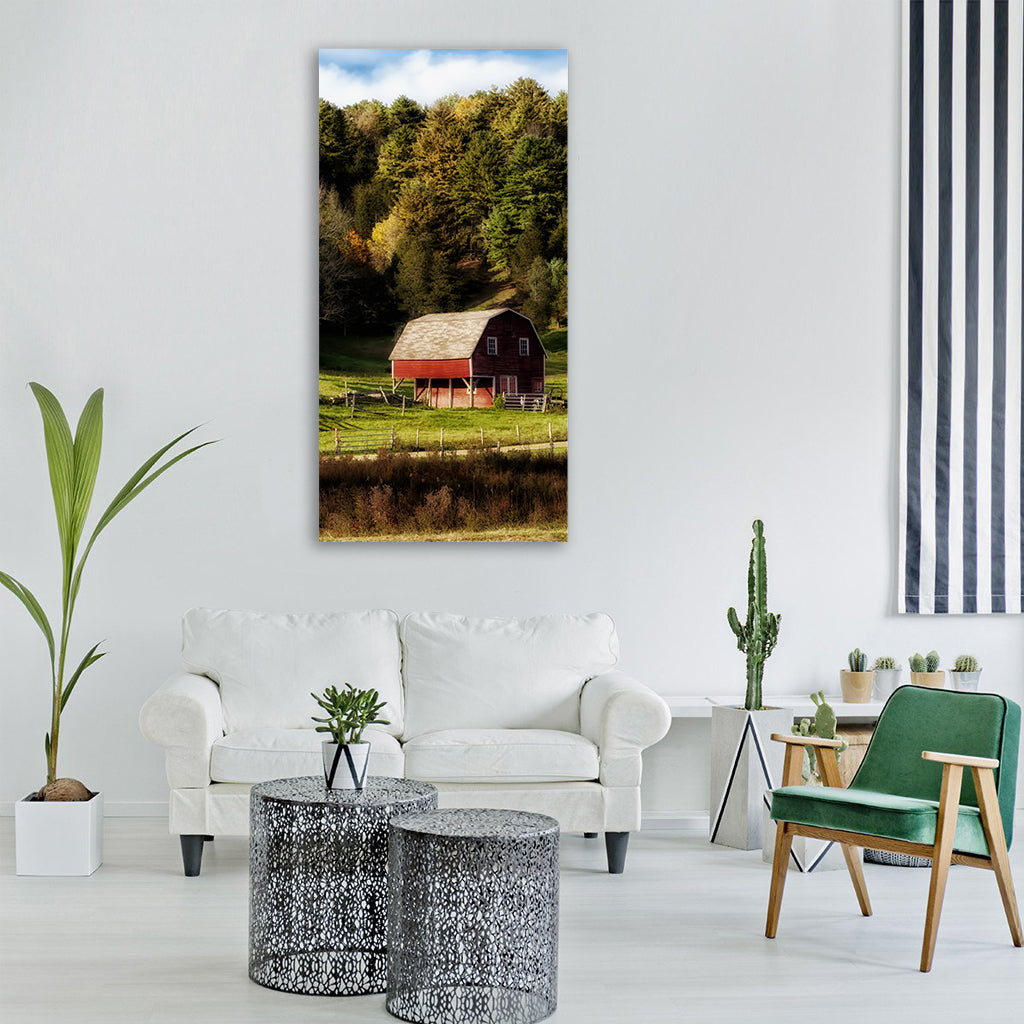connecticut landscape scenic farm Vertical Canvas Wall Art