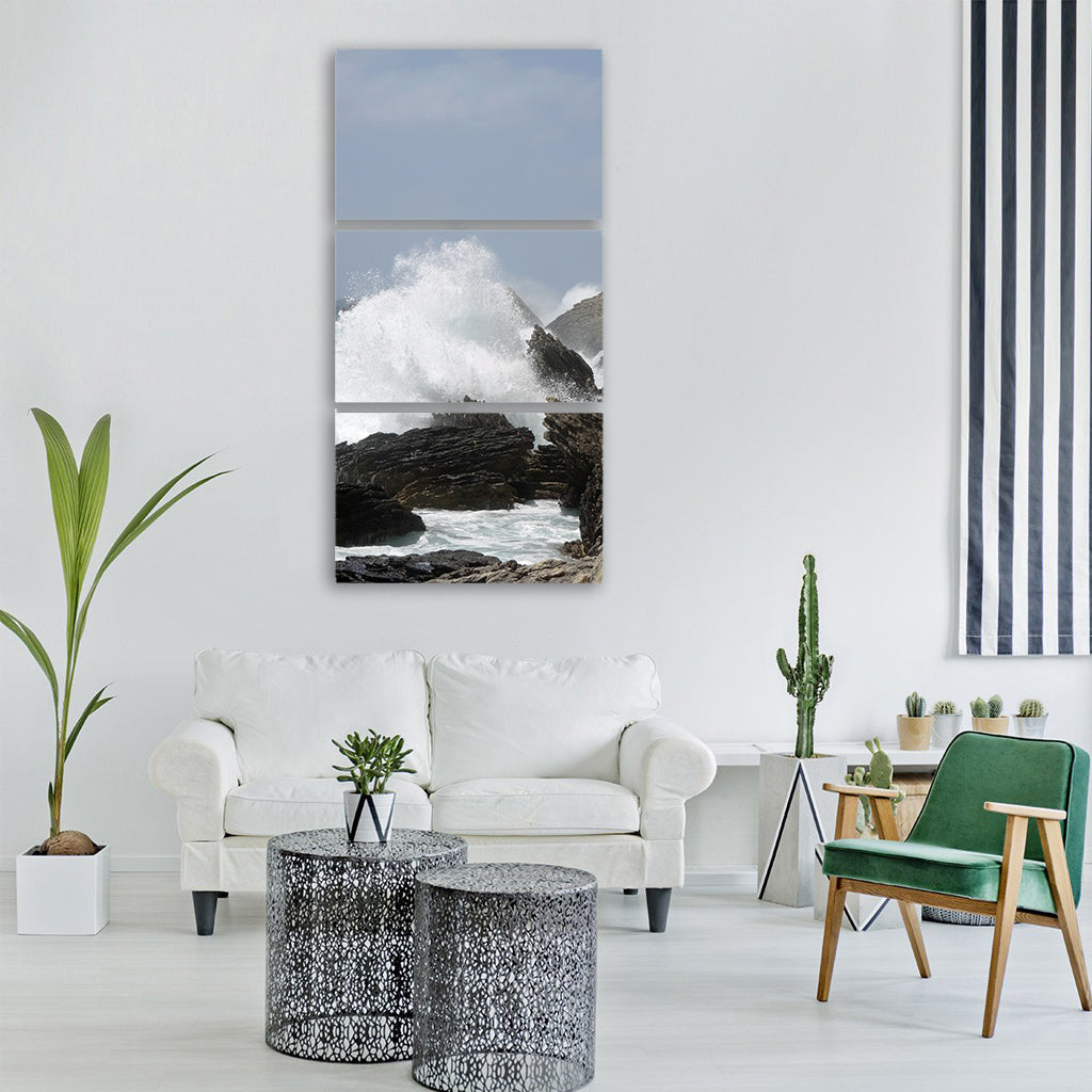 corsica island sea the coast Vertical Canvas Wall Art
