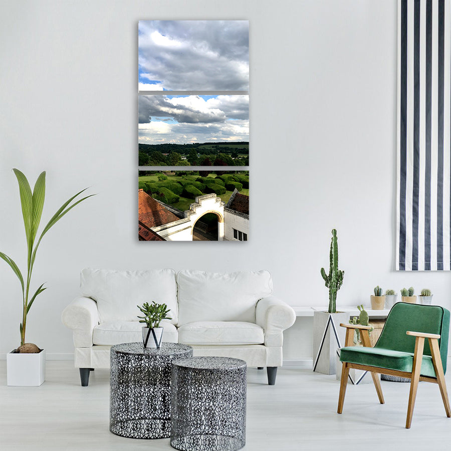 countryside sky hills view nature Vertical Canvas Wall Art