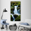 Creek falls flow flowing forest Vertical Canvas Wall Art