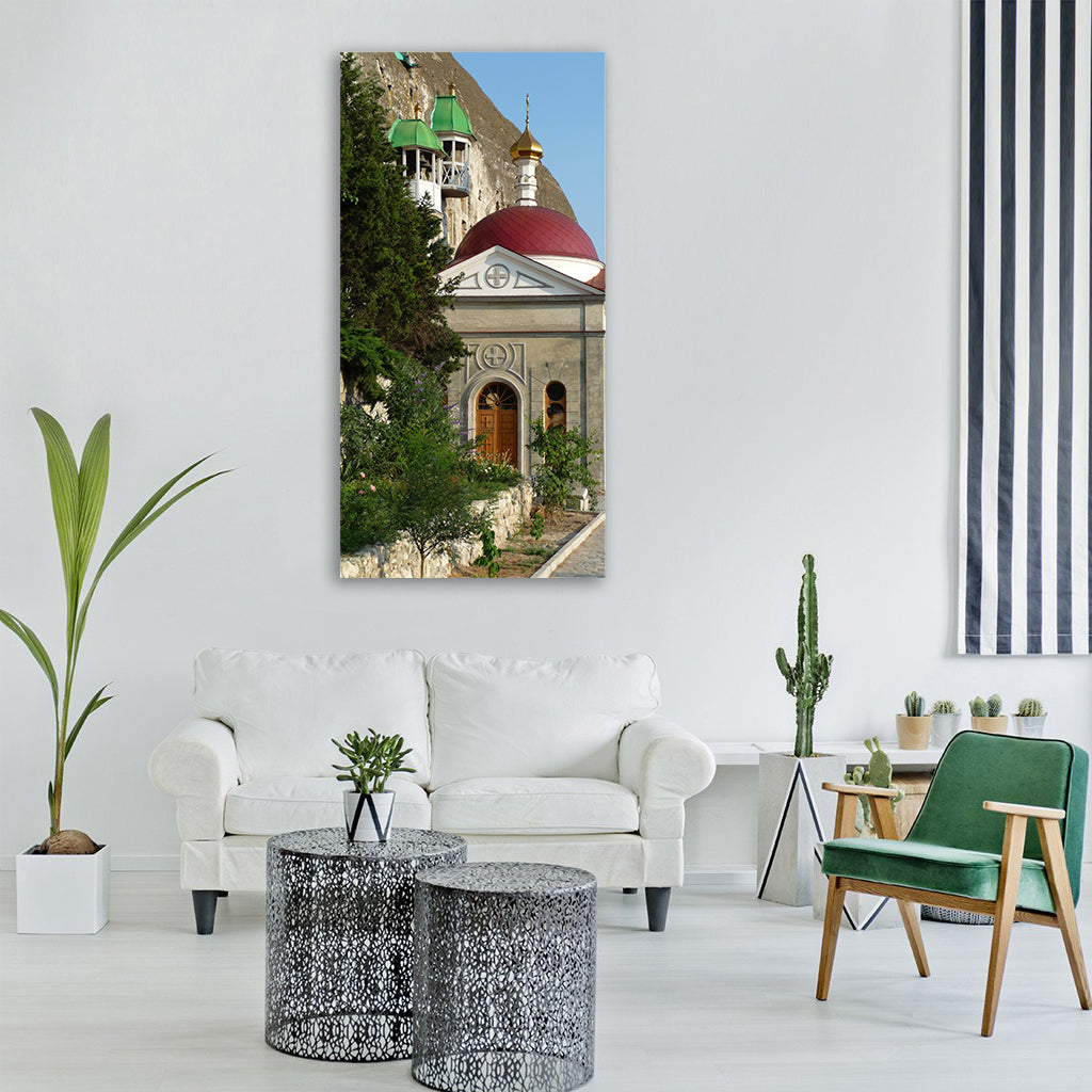 crimea church architecture faith Vertical Canvas Wall Art