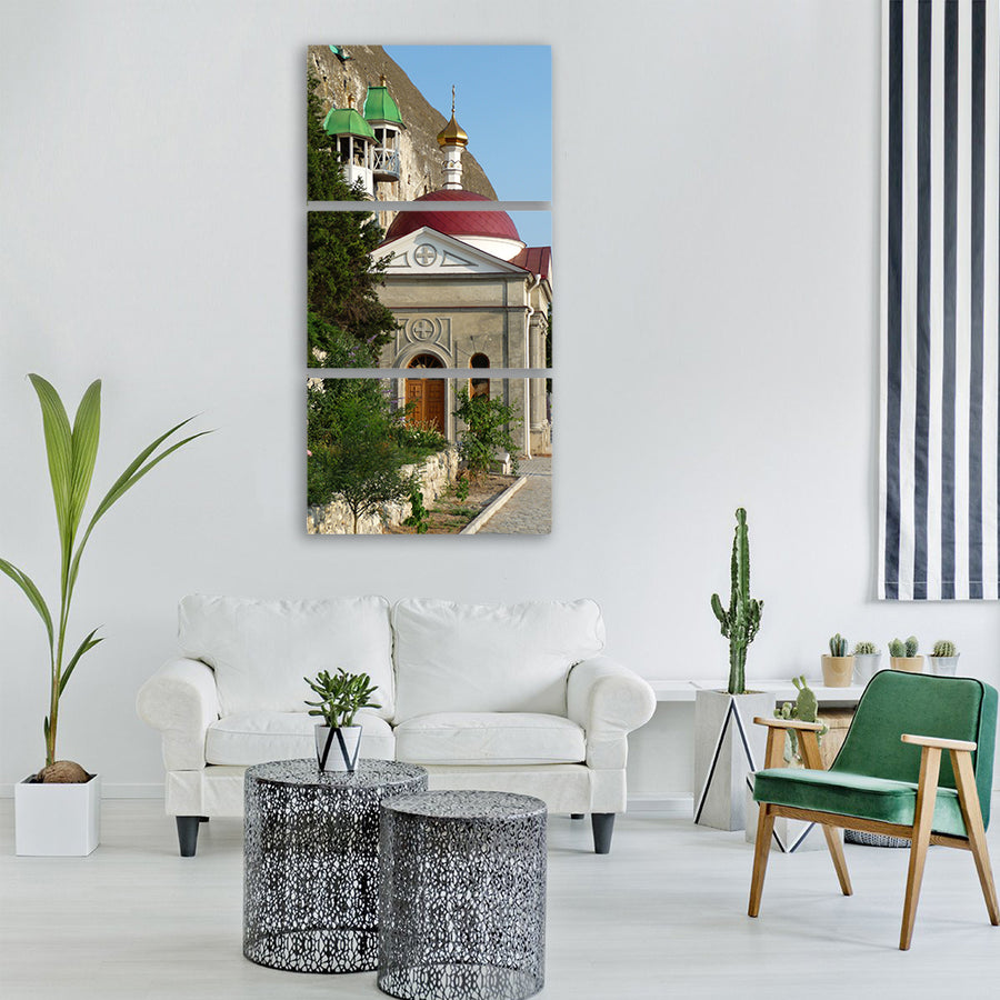 crimea church architecture faith Vertical Canvas Wall Art
