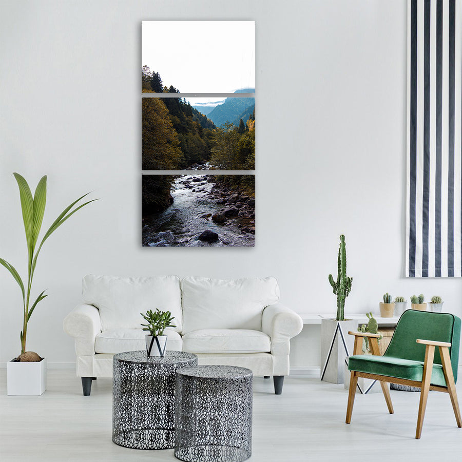 dd storm forest green streaming Vertical Canvas Wall Art