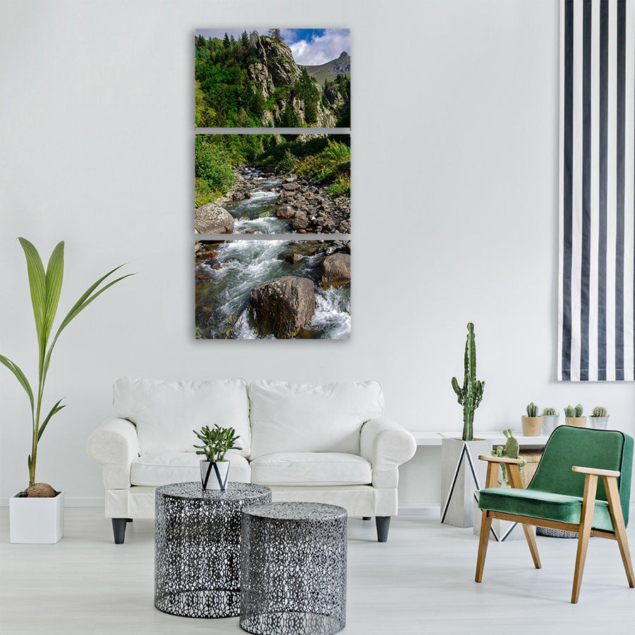 dd storm forest green streaming Vertical Canvas Wall Art
