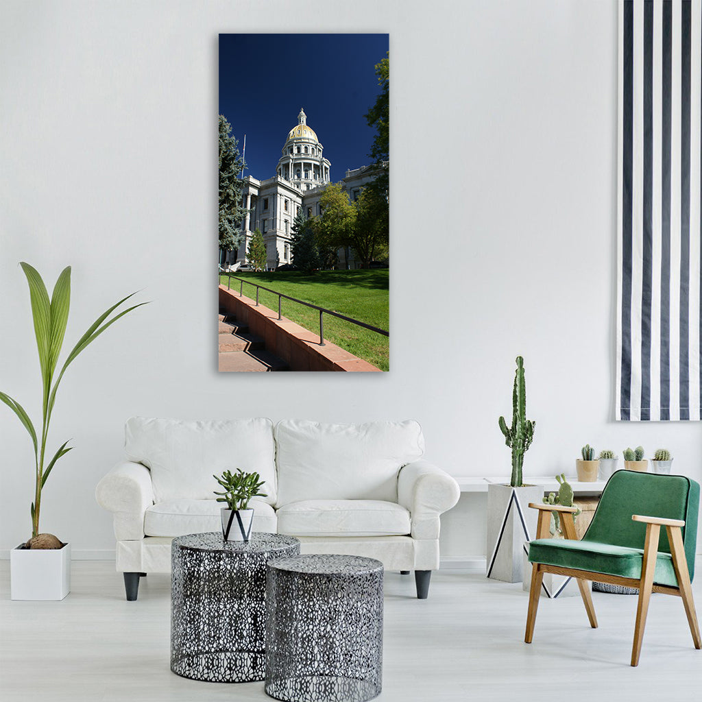 denver colorado capitol building Vertical Canvas Wall Art