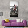 Dirt bike motorcycle exhaust metal Vertical Canvas Wall Art